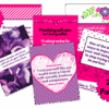 A digital preview displays six vibrant Self-Care Tips Cards featuring inspirational quotes. “PDF + PNG” appears on the image, with “26 Pages” in bold pink text at the bottom right, arranged in a collage style.