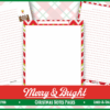 The Christmas Notes Pages set includes three festive sheets: two lined with elf and mailbox designs on the sides, and one unlined page with a red and green decorative border featured in the center.